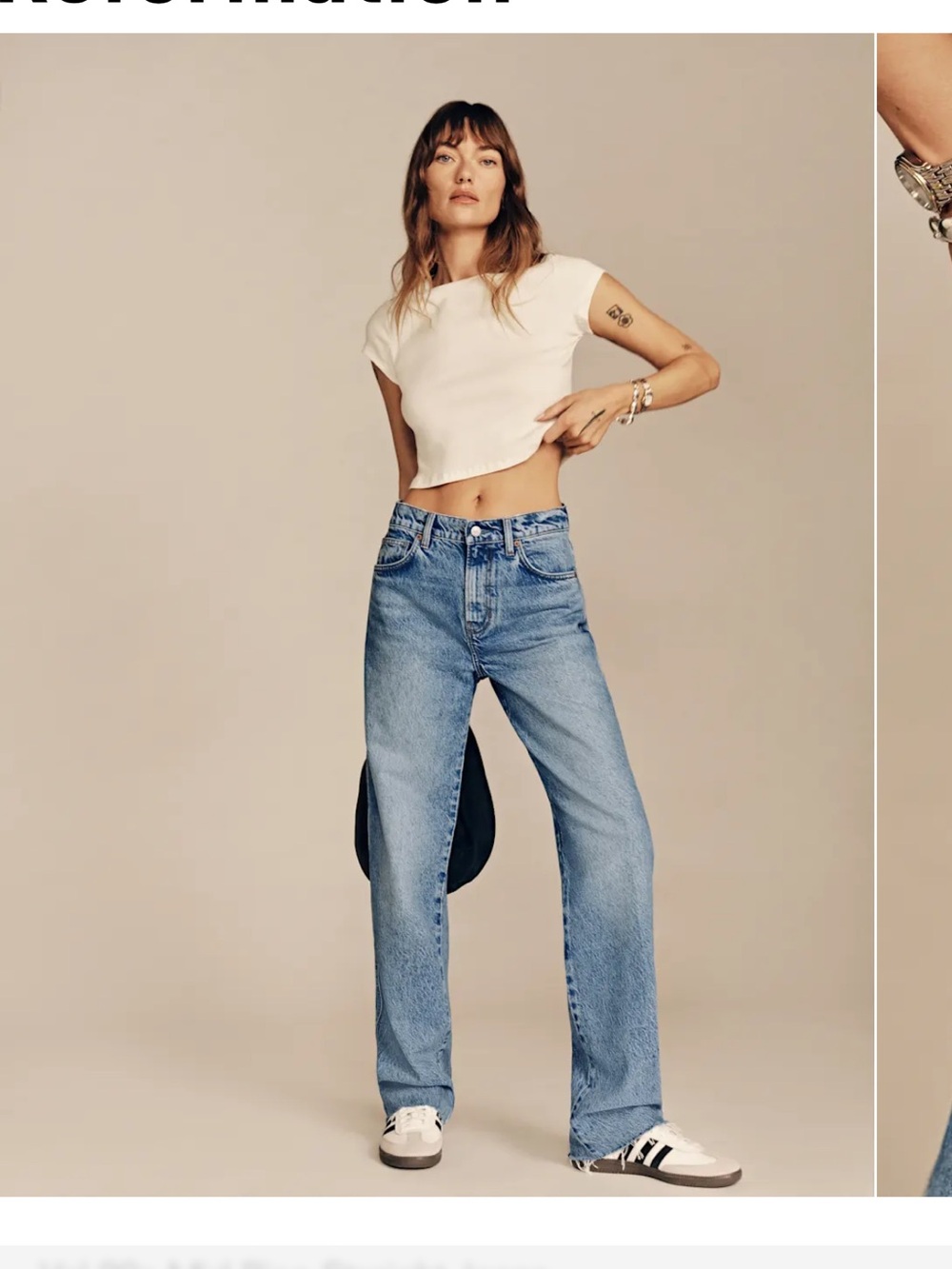 Reformation Val 90s mid rise straight jeans